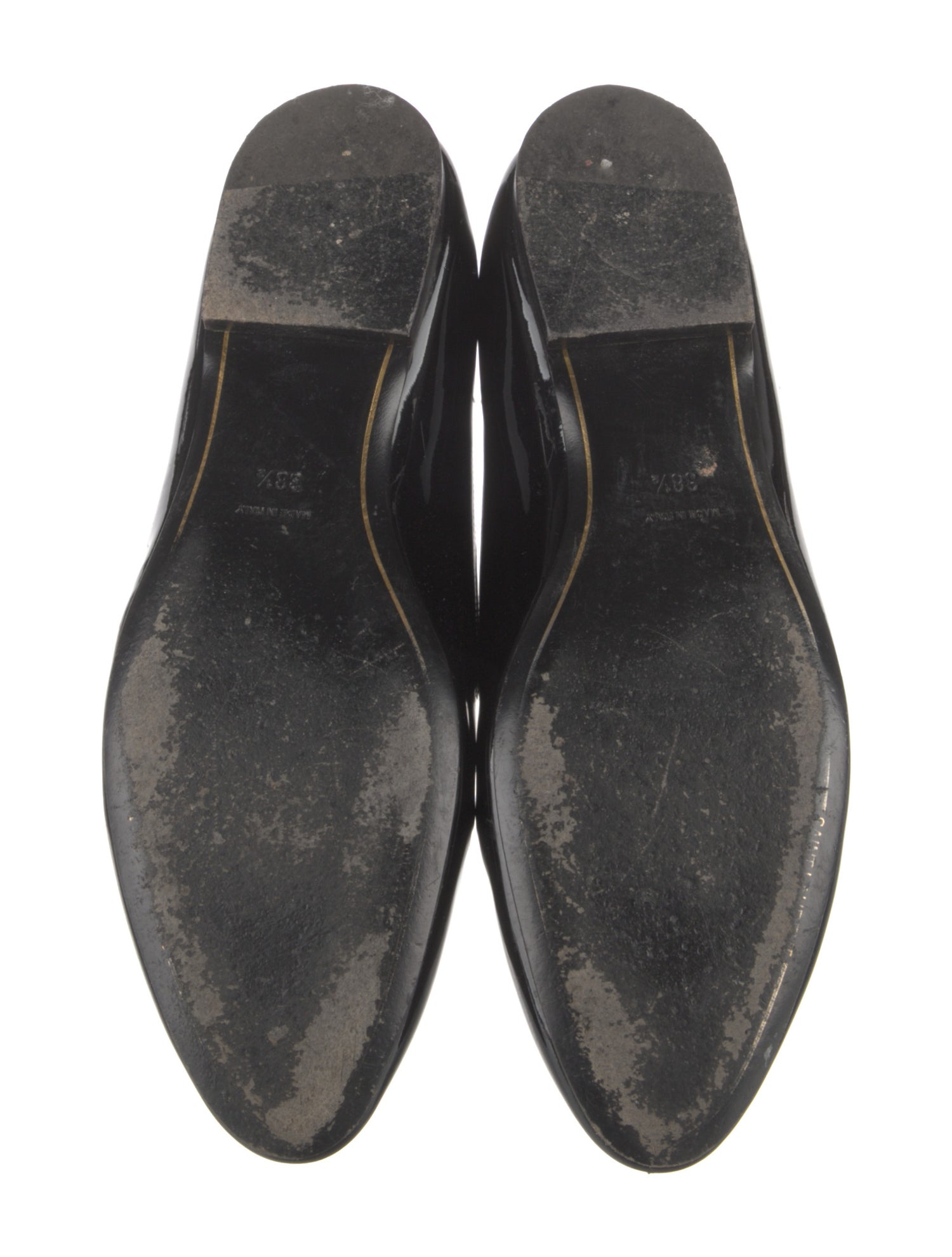 Saint Laurent Patent Leather Grosgrain Trim Loafers